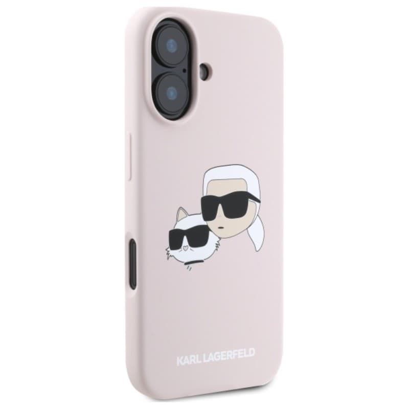 Karl Lagerfeld Silicone Double Heads Print MagSafe - Case iPhone 16 (pink) - 4