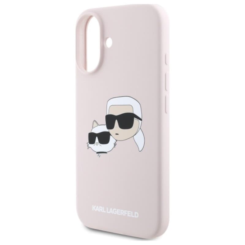 Karl Lagerfeld Silicone Double Heads Print MagSafe - Case iPhone 16 (pink) - 6