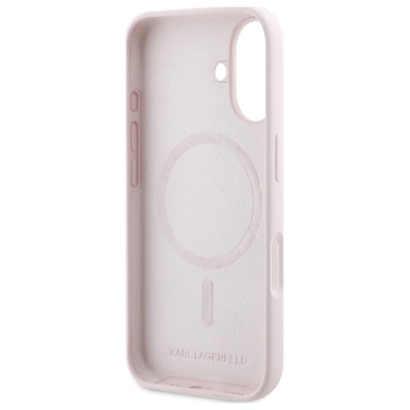 Karl Lagerfeld Silicone Double Heads Print MagSafe - Case iPhone 16 (pink) - 7