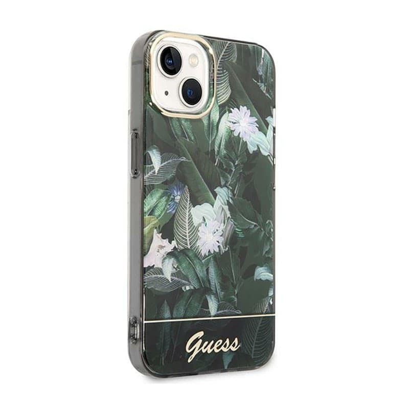 Guess Jungle Case - Case for iPhone 14 Plus (Green) - 4