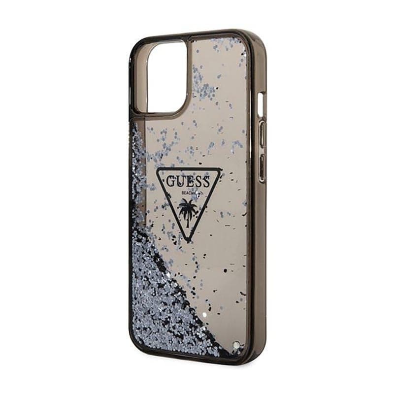 Guess Liquid Glitter Triangle Logo Case - Case for iPhone 14 Plus (Black) - 6