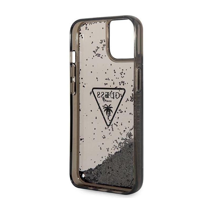 Guess Liquid Glitter Triangle Logo Case - Case for iPhone 14 Plus (Black) - 7
