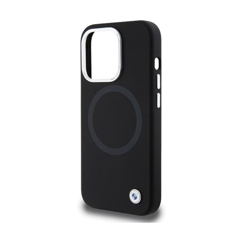 BMW Signature Liquid Silicone MagSafe - Case for iPhone 15 Pro Max (Black) - 6