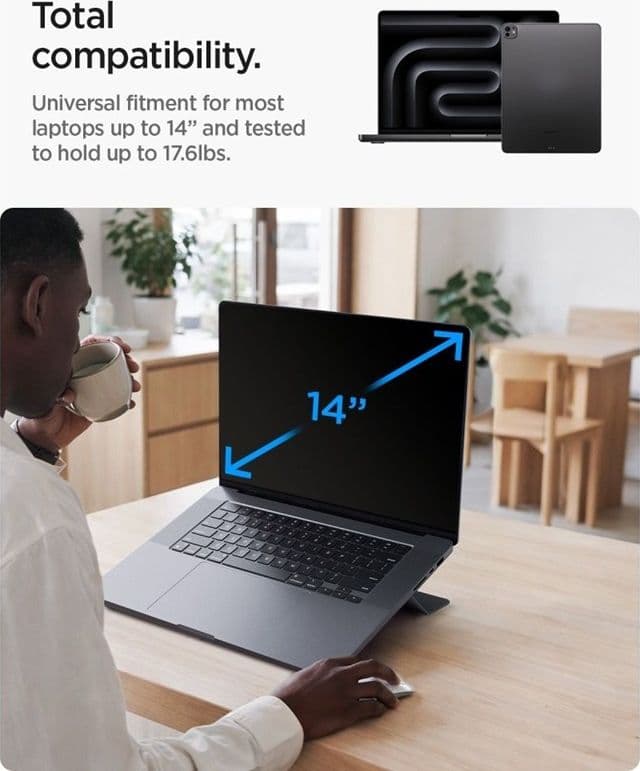Spigen LD201-S6 Slimfold - Supporto per laptop/tablet (Grigio siderale) - 8