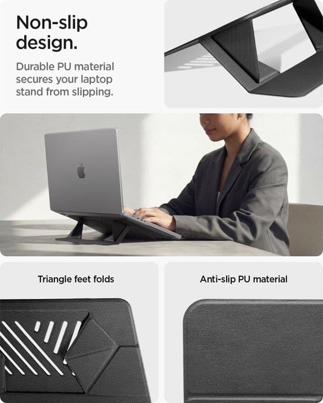 Spigen LD201-S6 Slimfold - Supporto per laptop/tablet (Grigio siderale) - 9