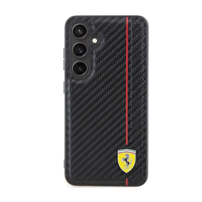 Ferrari Carbon Printed Line - Case for Samsung Galaxy S24+ (black) - 3