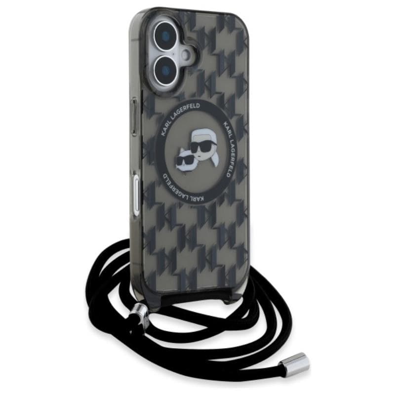 Karl Lagerfeld IML Crossbody Monogram Karl & Choupette Head MagSafe - Case for iPhone 16 (black) - 3