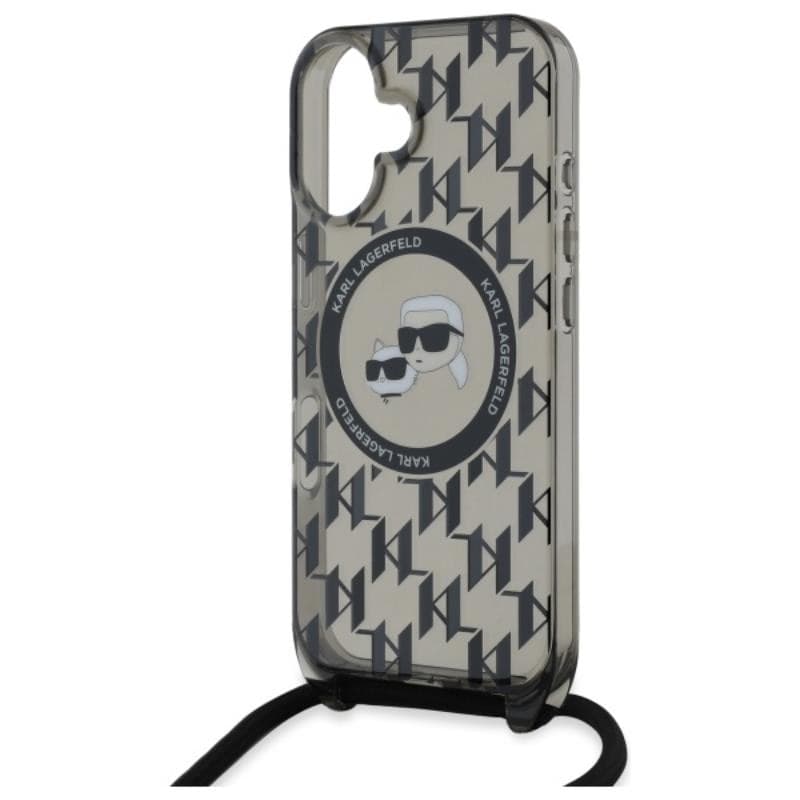 Karl Lagerfeld IML Crossbody Monogram Karl & Choupette Head MagSafe - Case for iPhone 16 (black) - 5