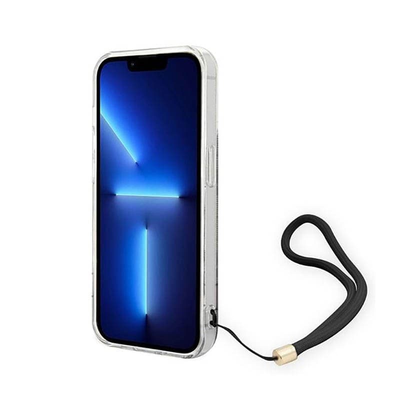 Guess 4G Print Cord - Case for iPhone 14 Pro (Brown) - 4