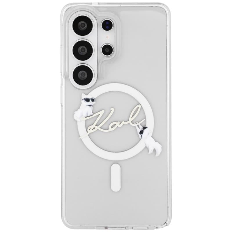 Karl Lagerfeld IML KC Script MagSafe - Custodia per Samsung Galaxy S26 Ultra (trasparente) - 3