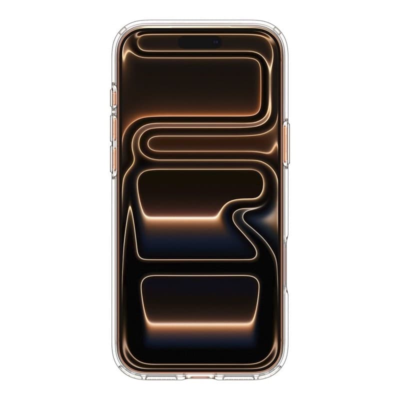 Spigen Ultra Hybrid Mag MagSafe - Custodia per iPhone 17 Pro Max (Trasparente/Arancione) - 3
