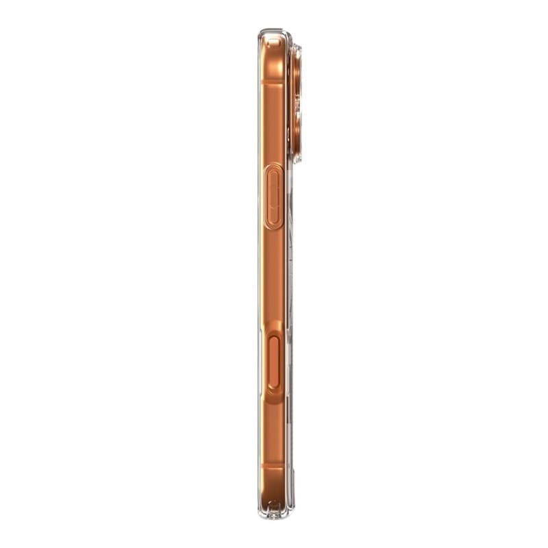 Spigen Ultra Hybrid Mag MagSafe - Custodia per iPhone 17 Pro Max (Trasparente/Arancione) - 4