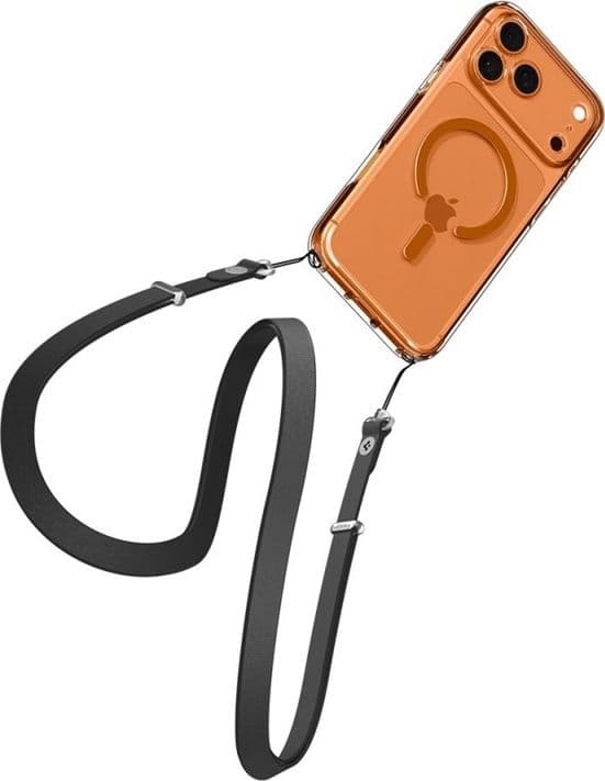 Spigen Ultra Hybrid Mag MagSafe - Custodia per iPhone 17 Pro Max (Trasparente/Arancione) - 8
