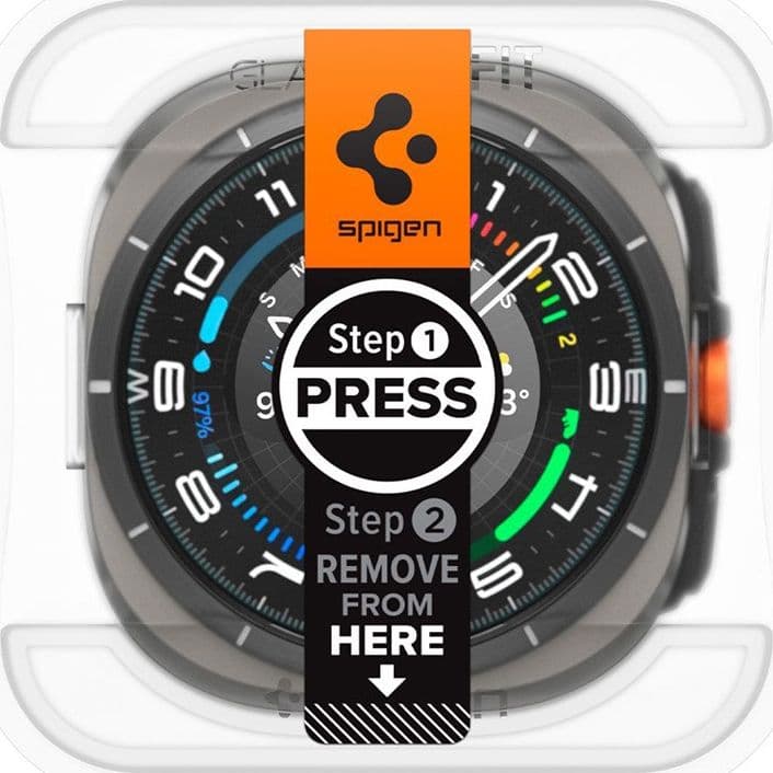 Spigen GLAS.TR EZ FIT 2-Pack - Tempered glass for Samsung Galaxy Watch Ultra 47 mm (2025/2024) (2 pieces) - 2