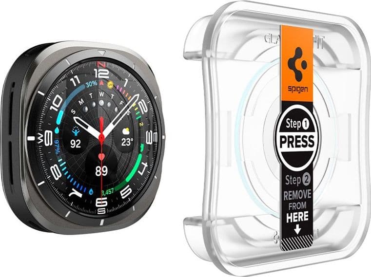 Spigen GLAS.TR EZ FIT 2-Pack - Tempered glass for Samsung Galaxy Watch Ultra 47 mm (2025/2024) (2 pieces) - 3