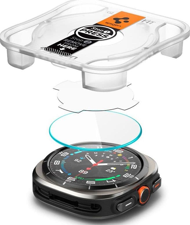 Spigen GLAS.TR EZ FIT 2-Pack - Tempered glass for Samsung Galaxy Watch Ultra 47 mm (2025/2024) (2 pieces) - 5