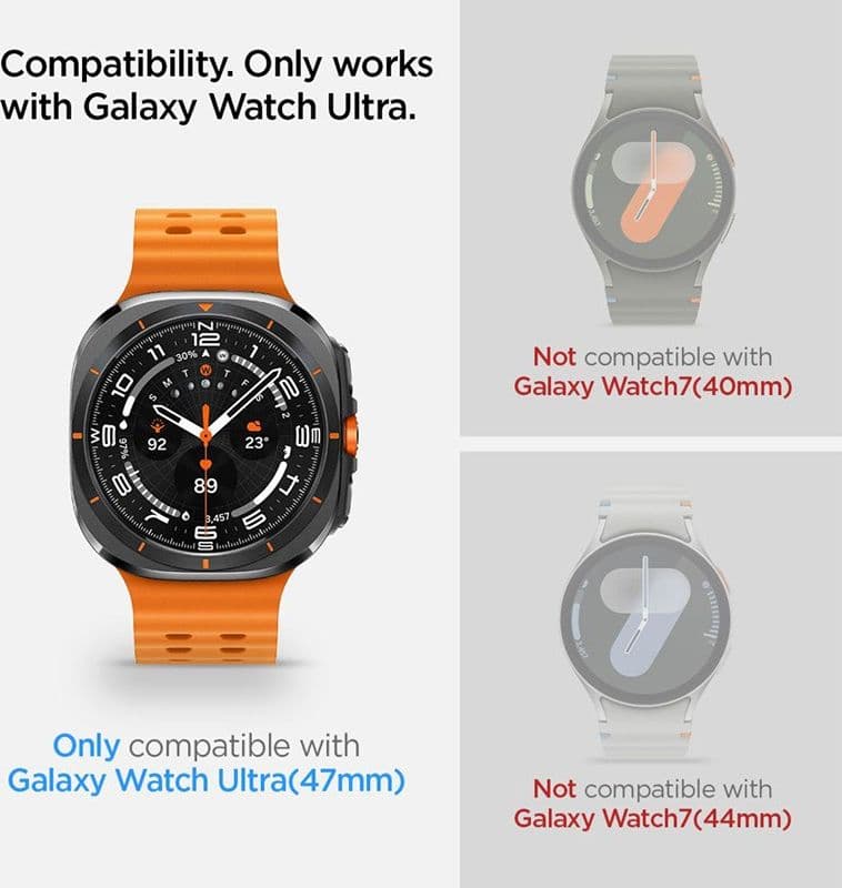 Spigen GLAS.TR EZ FIT 2-Pack - Tempered glass for Samsung Galaxy Watch Ultra 47 mm (2025/2024) (2 pieces) - 6