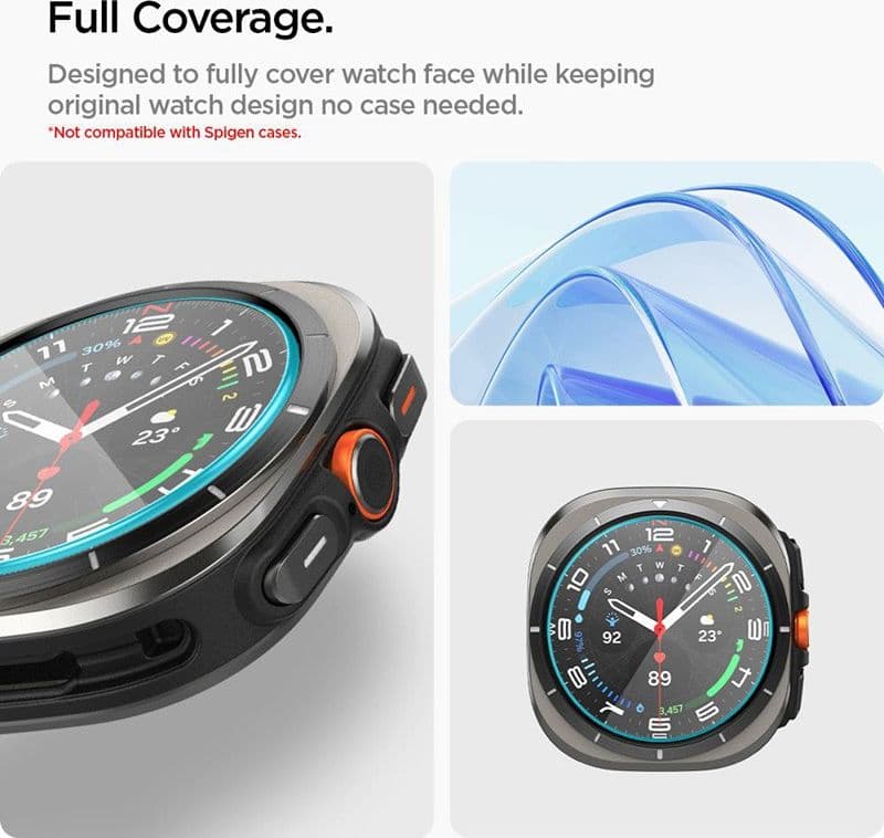 Spigen GLAS.TR EZ FIT 2-Pack - Tempered glass for Samsung Galaxy Watch Ultra 47 mm (2025/2024) (2 pieces) - 7