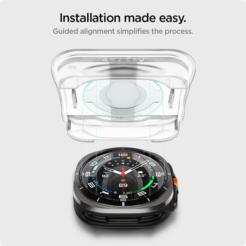 Spigen GLAS.TR EZ FIT 2-Pack - Tempered glass for Samsung Galaxy Watch Ultra 47 mm (2025/2024) (2 pieces) - 10