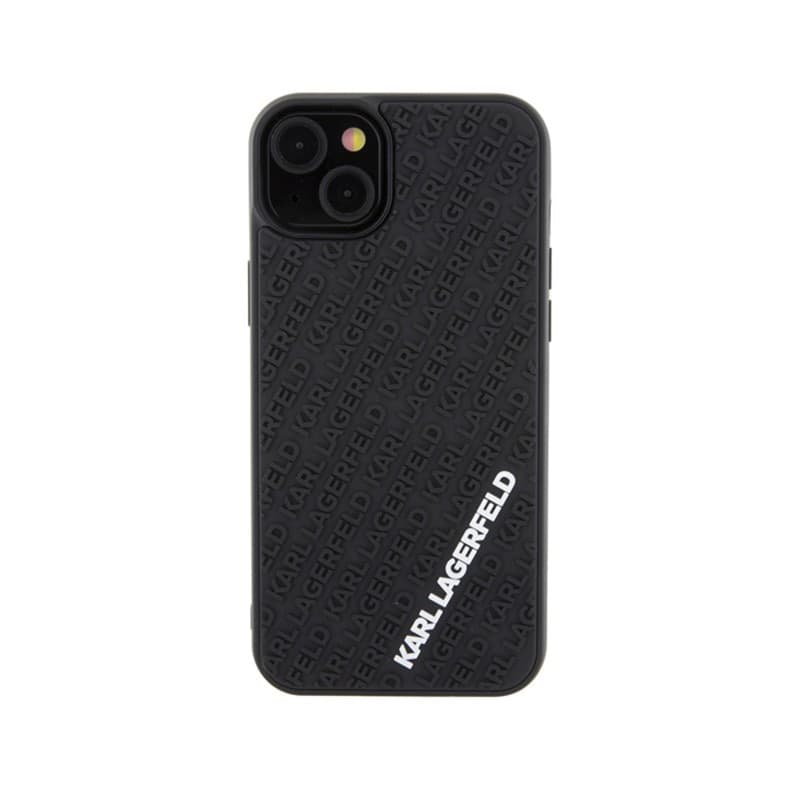 Karl Lagerfeld 3D Rubber Multi Logo - Case for iPhone 15 Plus (black) - 3