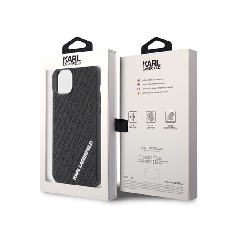 Karl Lagerfeld 3D Rubber Multi Logo - Case for iPhone 15 Plus (black) - 8