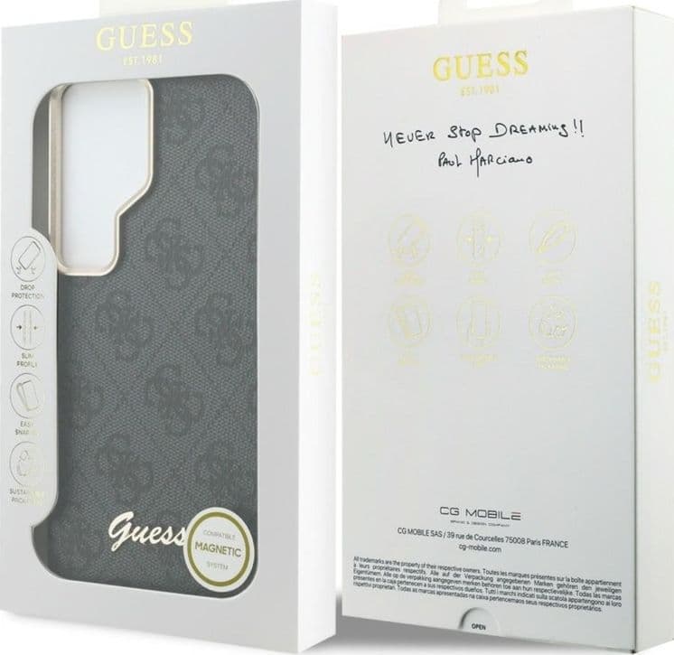 Guess 4G Script MagSafe - Custodia per Samsung Galaxy S26 Ultra (Nero) - 8