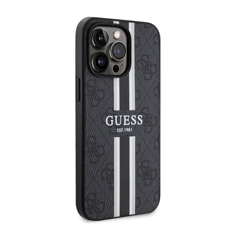 Guess 4G Printed Stripes MagSafe - Case for iPhone 13 Pro (Black) - 4