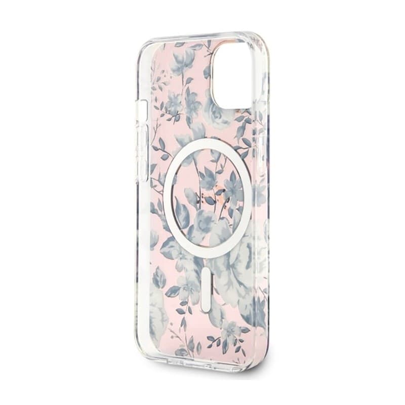 Guess Flower MagSafe - Case for iPhone 14 Plus (Pink) - 7