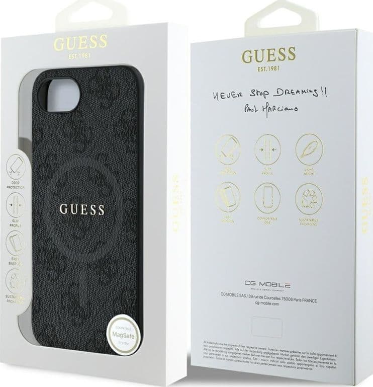 Guess 4G Ring Classic Logo MagSafe - Case for iPhone 16e (black) - 8