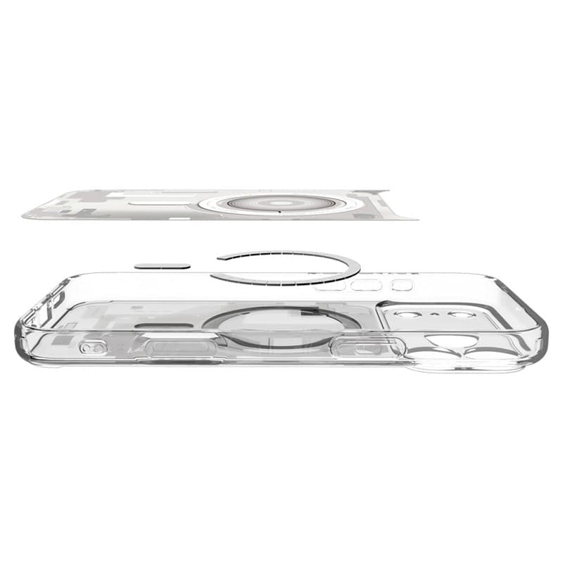 Spigen Ultra Hybrid Mag MagSafe - Custodia per iPhone 18 Pro / 17 Pro (Zero One Bianco) - 5