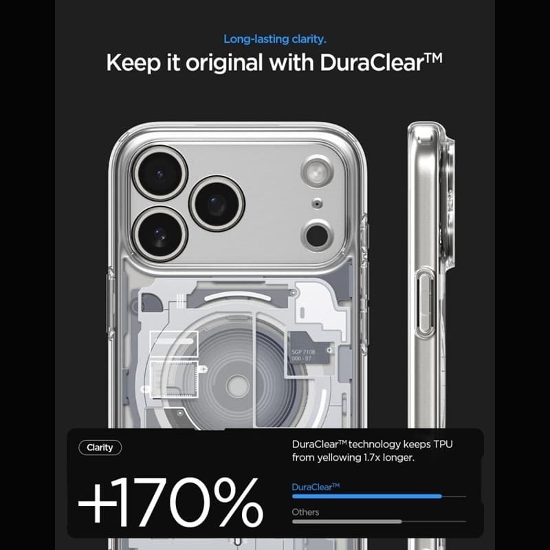 Spigen Ultra Hybrid Mag MagSafe - Custodia per iPhone 18 Pro / 17 Pro (Zero One Bianco) - 6