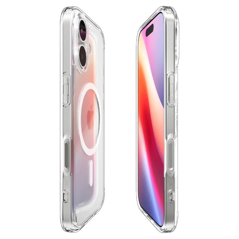 Spigen Ultra Hybrid Mag MagSafe - Case for iPhone 17 (Clear/White) - 6