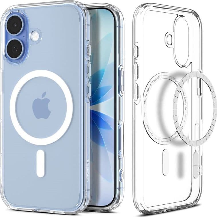 Spigen Ultra Hybrid Mag MagSafe - Case for iPhone 17 (Clear/White) - 8