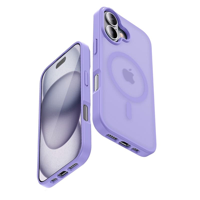Custodia Crong Hybrid Matte Magnetic - MagSafe per iPhone 17 (lavanda) - 2