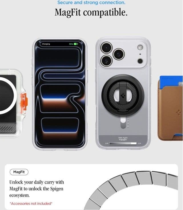 Spigen Ultra Hybrid Mag MagSafe - Custodia per iPhone 18 Pro Max / 17 Pro Max (Argento Classico) - 6