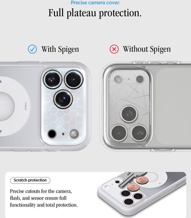 Spigen Ultra Hybrid Mag MagSafe - Custodia per iPhone 18 Pro Max / 17 Pro Max (Argento Classico) - 7