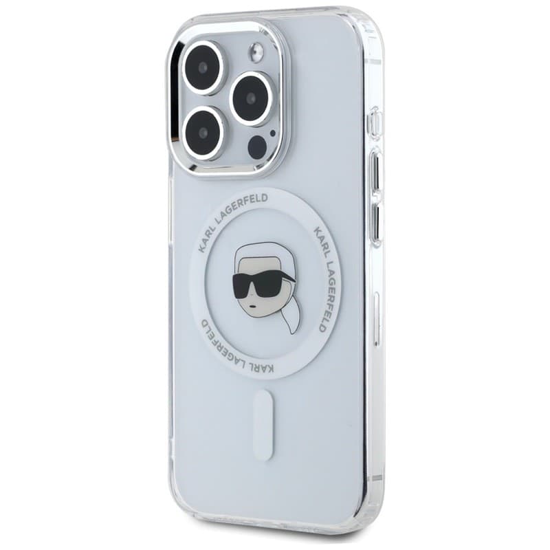 Karl Lagerfeld IML Metal Karl Head MagSafe - Case for iPhone 15 Pro Max (white) - 2