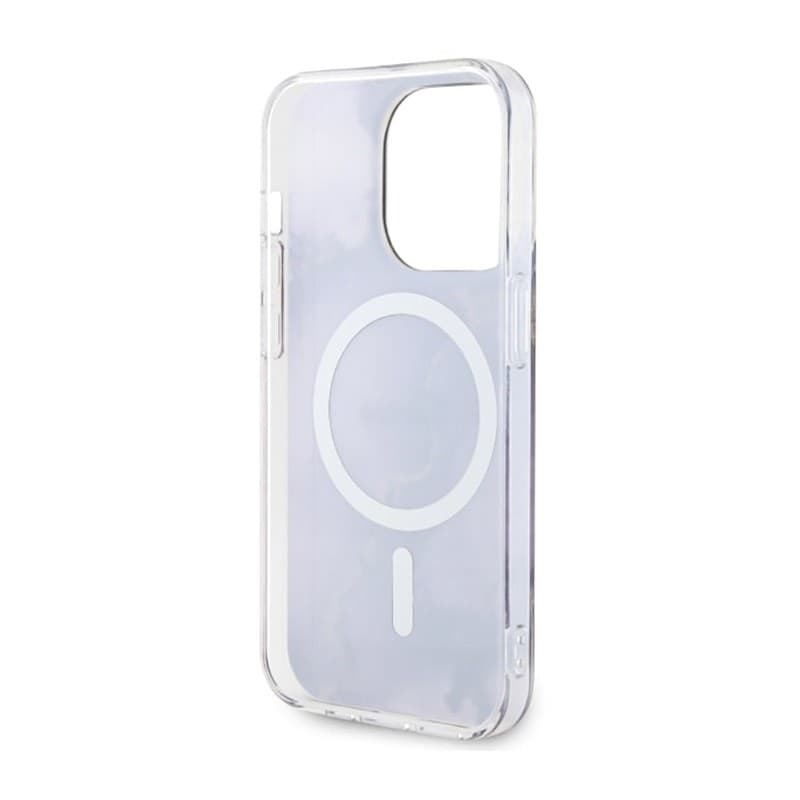 Guess Golden Marble MagSafe - Case for iPhone 14 Pro (Purple) - 7