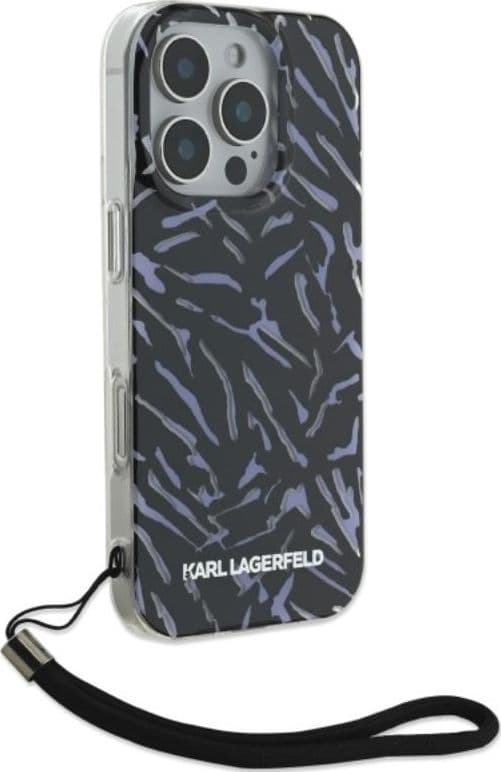 Karl Lagerfeld Zebra With Cord - Case for iPhone 16 Pro (purple) - 3