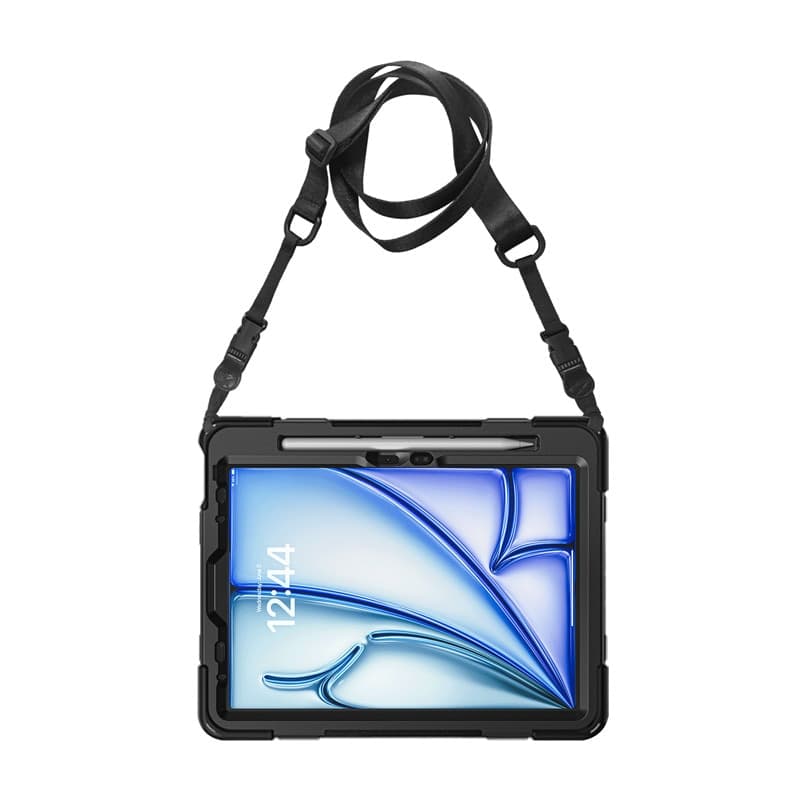 Crong Defender Plus – Custodia protettiva per iPad Air 11” (2026 – 2024) / iPad Air 10.9” (5a-4a generazione) (Nero) - 2