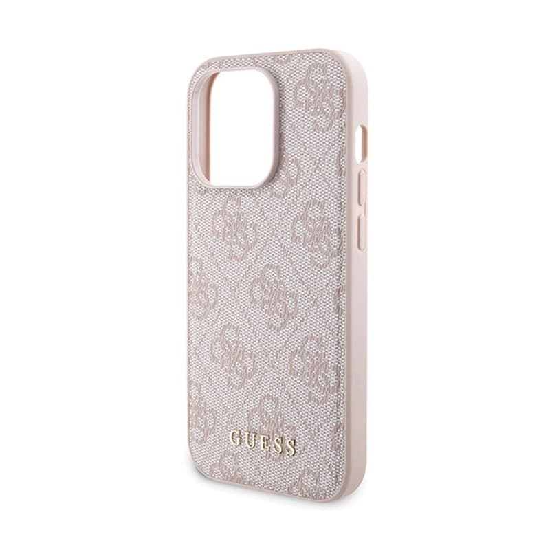 Guess Bundle Pack MagSafe 4G Metal Gold Logo - Case set + Power Bank 5000mAh MagSafe iPhone 15 Pro (pink) - 6