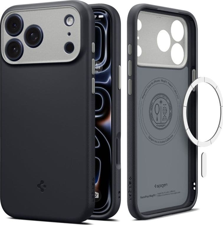 Spigen Nano Pop Mag MagSafe - Custodia per iPhone 18 Pro Max / 17 Pro Max (Nero Sesamo) - 2