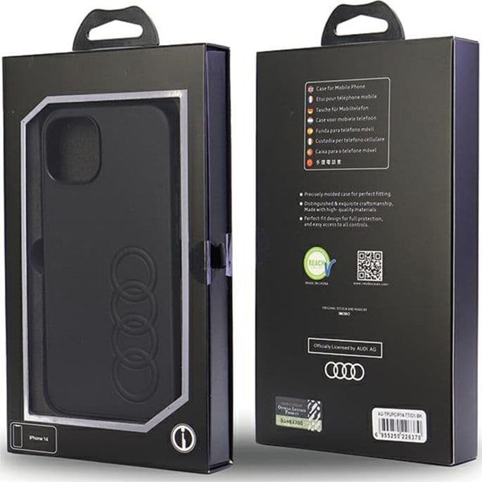 Audi Synthetic Leather - Case for iPhone 14 (Black) - 7