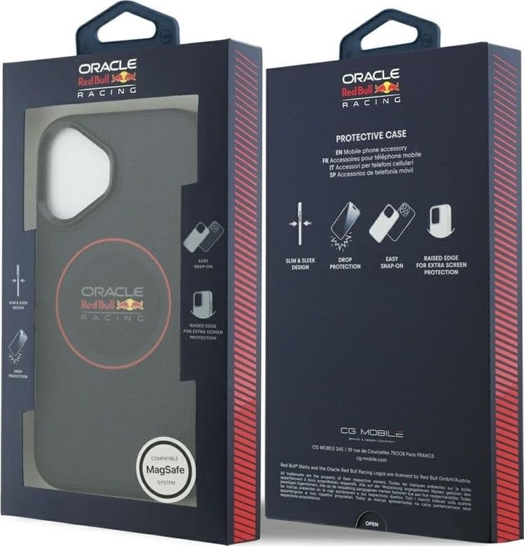Red Bull Meshed Red Ring & Metal Buttons MagSafe - Custodia per iPhone 17 (blu navy) - 8