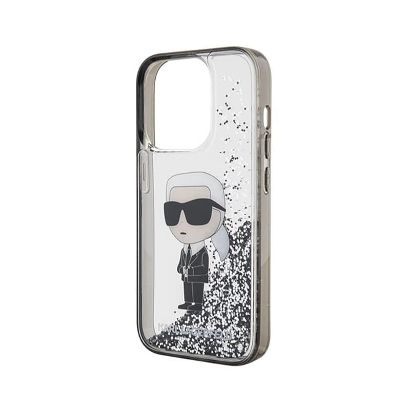 Karl Lagerfeld Liquid Glitter Ikonik - iPhone 15 Pro Case (Transparent) - 6