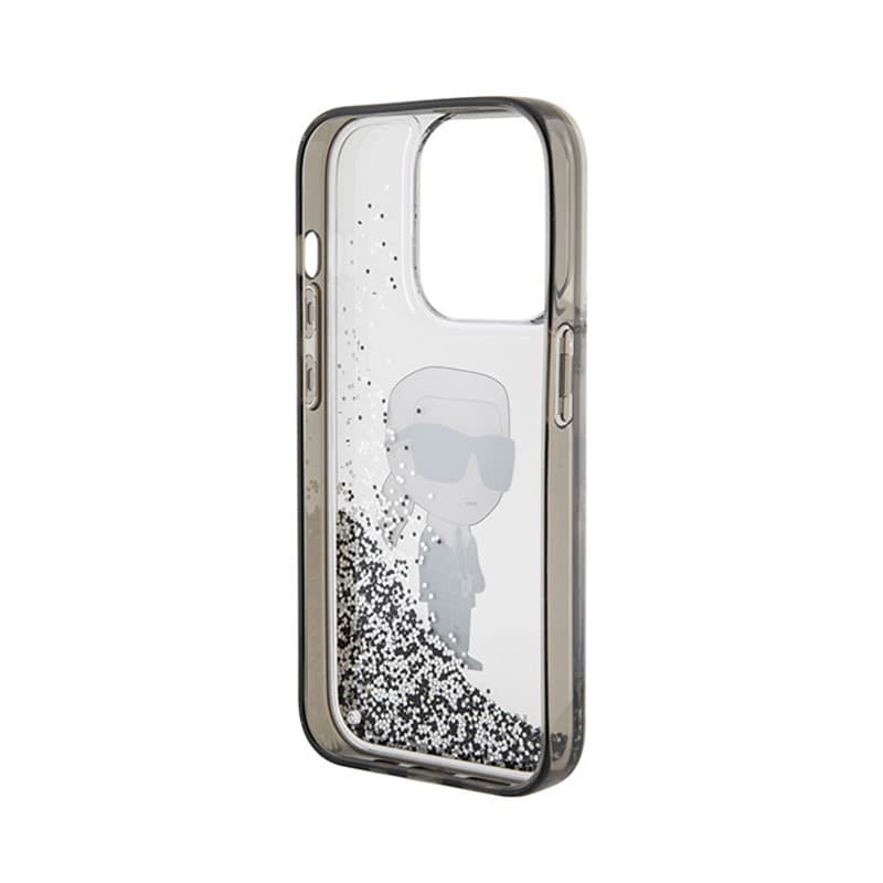 Karl Lagerfeld Liquid Glitter Ikonik - iPhone 15 Pro Case (Transparent) - 7