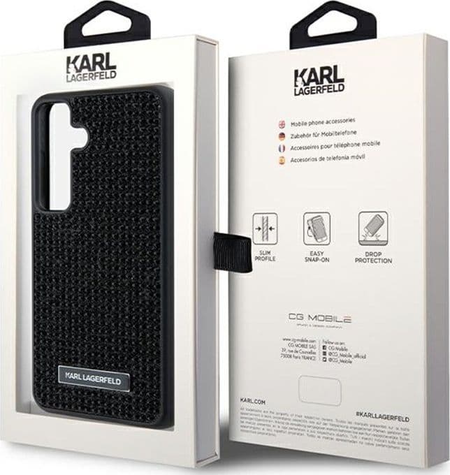 Karl Lagerfeld Rhinestone Metal Logo - Case for Samsung Galaxy S24+ (black) - 8