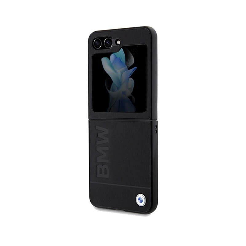 BMW Leather Hot Stamp - Samsung Galaxy Z Flip 5 Case (Black) - 6