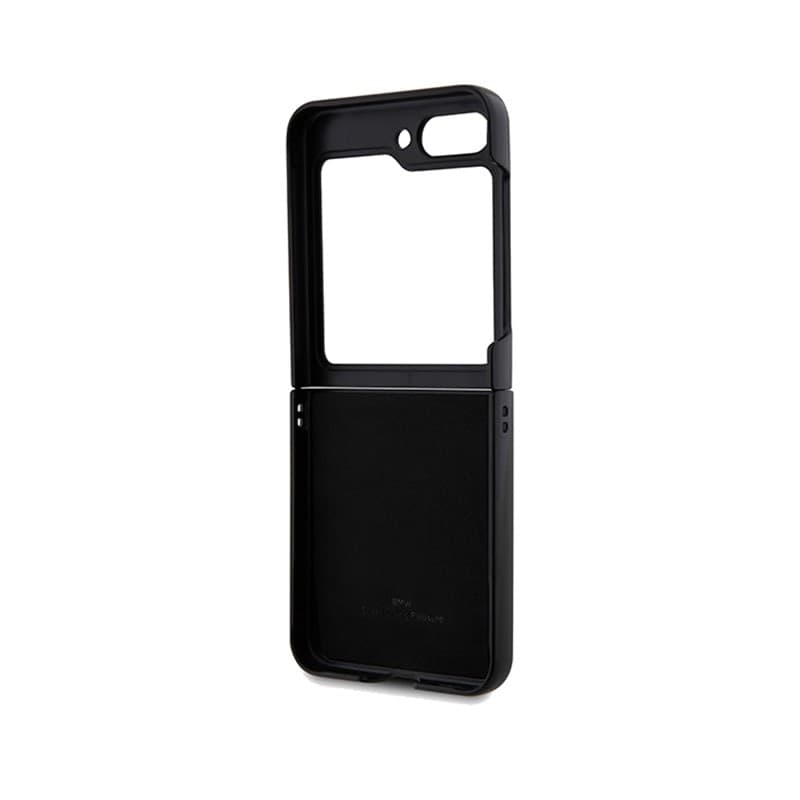 BMW Leather Hot Stamp - Samsung Galaxy Z Flip 5 Case (Black) - 7
