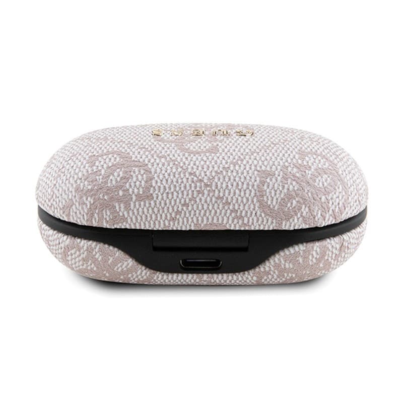 Guess 4G Metal Logo - TWS ENC Bluetooth headphones + charging case (pink) - 3